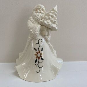 VINTAGE Victorian Palm Tree White Porcelain Christmas Santa Music Box